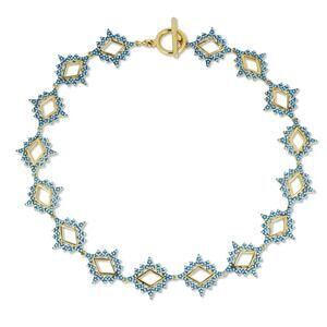 NORTHERN LIGHTS CHOKER NECKLACE WHITE OPAL/GOLD Noir Jewerly